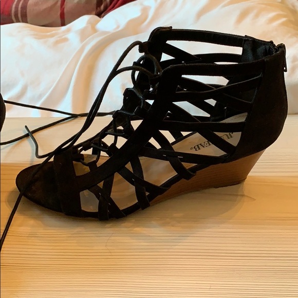 JustFab Lace-Up Sandals - Picture 2 of 3